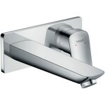 Mitigeur de lavabo encastr� mural logis - hansgrohe - bec 195mm - chrom�