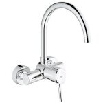 Mitigeur mural grohe concetto - pivotant - brillant - m�tal - 2 trous - chrome