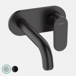 Mitigeur mural lavabo encastr� hansgrohe vernis blend ecosmart noir mat