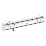 Mitigeur thermostatique douche grohe grohtherm 800 - m�tal - chrom� - ecojoy� - safestop - turbostat