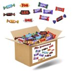 Mix gourmand - assortiment de 250 mini chocolats mars snickers bounty twix milka daim toblerone - 19 ...