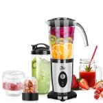 Mixeur blender lectrique - uten - noir - 220 watts - 1. 25l - milk - shake jus de fruits et lgumes