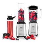 Mixeur lectrique zeegma vitamine - 1050 w - 1 l bol - 2 x 600 ml bouteille de sport - sans bpa