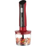 Mixeur plongeant 3en1: mixeur / hachoir / fouet - russel hobbs - desire red - 500 w - 2 vitesses + pulse ...