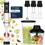 Mixeur plongeant 5en1 zeegma handy chef - 1500w - 15 vitesses - sans bpa - lames en acier inox - 800 ...