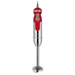 Mixeur plongeant r�tro vintage cuisine - rouge - 800w - fonction turbo - lames et embout en acier inoxydable ...