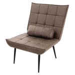 Ml - design fauteuil relax brun fauteuil lounge avec revêtement en cuir pu et pieds métalliques noirs ... Ml - design fauteuil relax brun fauteuil lounge avec revêtement en cuir pu et pieds métalliques noirs ...