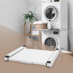 Ml - design kit de superposition universel avec plateau coulissant acier 60x60 cm blanc cadre de liaison ...