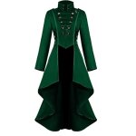 Mobigarlan medieval robe de soiree deguisement reine longue robe avec manches flares - vert