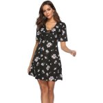 Mobigarlan robe en dentelle  imprim fleuri bretelles croises pour vtements vacances noir femmes fbc61 ...