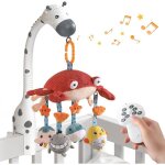 Mobile musical pour berceau de bb avec miroir jouets  suspendre berceuses 4 modes projection de pour ...