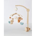 Mobile musical en bois - noukies - babou & kendi - bb - beige - 25 cm x 40 cm x 12 cm