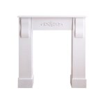 Mobili rebecca cadre chemine dcoratif florale bois blanc rustique 92x93x225