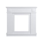 Mobili rebecca cadre decoratif cheminée decorative bois blanc 100x109x26 Mobili rebecca cadre decoratif cheminée decorative bois blanc 100x109x26