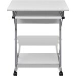 Mobilie bureau informatique table informatique meuble de bureau pour ordinateur pc 60x40x75cm blanc Mobilie bureau informatique table informatique meuble de bureau pour ordinateur pc 60x40x75cm blanc