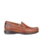 Mocasin �t� homme fluchos 8682 orion en cuir marron avec semelle poids plume et syst�me shock absorber ...