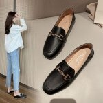 Mocassin chaussures femme - chaussures cuir daffaires - noir - adulte