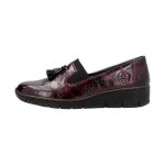 Mocassin  enfiler rieker softlack - rouge