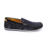 Mocassins en cuir daim semelle fine homme - pierre cardin - bleu fonce - bleu - homme - adulte