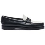 Moccassin cuir sebago classic dan woman - noir - blanc