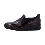 Mocassin cuir rieker lagro - rouge bordeaux Mocassin cuir rieker lagro - rouge bordeaux