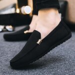 Mocassins décontractés en toile légère pour hommes - respirants et antidérapants - noir Mocassins décontractés en toile légère pour hommes - respirants et antidérapants - noir