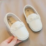 Mocassins pour enfants - jiushengti? - blanc beige - cuir - oxfords - chaussures  enfiler