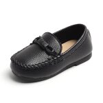 Mocassins pour enfants - jiushengti? - noir - cuir - oxfords - chaussures  enfiler