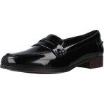 Mocassin femme - clarks 102371 - cuir noir - semelle gomme - talon 2cm