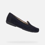 Mocassins femme - geox - d annytah moc - bleu marine - confortable et respirant