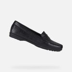 Mocassins femme - geox - d elidia - cuir - noir