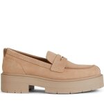 Mocassins femme - geox - spherica ec7 - crote de cuir - beige