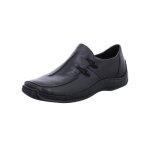 Mocassins femme rieker l175100 en cuir noir