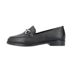 Mocassin femme - rieker turin - cuir noir - confort exceptionnel