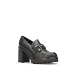 La modeuse - mocassins - mocassins en simili à talon et plateforme crantés. dotés de mors métalliques ... La modeuse - mocassins - mocassins en simili à talon et plateforme crantés. dotés de mors métalliques ...