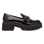 Mocassins femme - tamaris 24436 - talon bloc 4cm - blanc / bordeaux Mocassins femme - tamaris 24436 - talon bloc 4cm - blanc / bordeaux