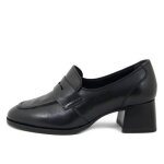 Mocassin femme - tamaris - cuir noir - talon 45 cm - confort absolu