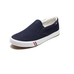 Mocassin femme - toile - bleu - casual flat