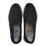Mocassin femme - toile - noir - chaussures casual flat