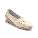 Mocassins femme - ultra - souples - beige - largeur confort