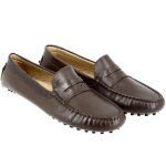 Mocassin femme de ville en véritable cuir marron Mocassin femme de ville en véritable cuir marron