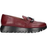 Mocassins femme - wonders a2453 - cuir noir / bordeaux - confortable et �l�gant