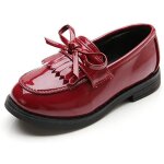 Mocassins fille en cuir frange chaussure femme pour printemps automne
