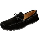 Mocassin garon en cuir vritable noir daim 607 - belym