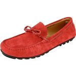 Mocassin garon en cuir vritable rouge daim 607 - belym