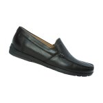 Mocassins geox siron smooth leather - noir - homme - cuir
