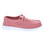 Mocassins hey dude femme - modèle wendy slub canvas - blanc et rose Mocassins hey dude femme - modèle wendy slub canvas - blanc et rose