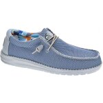 Mocassins hey dude homme wally sox triple - blanc et azul - textile Mocassins hey dude homme wally sox triple - blanc et azul - textile