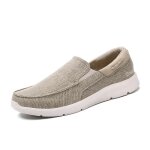 Mocassins homme - beige - textile - antidrapage - confortable