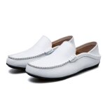 Mocassin homme blanc en canvas - funmoon - 2021 nouvelle marque de luxe - pointures 37 - 47 Mocassin homme blanc en canvas - funmoon - 2021 nouvelle marque de luxe - pointures 37 - 47
